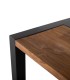Mesa De Centro De Madera Maciza De Teka Con Estructura De Metal Torrealba, pata