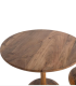 Set De 2 Mesas Auxiliares De Madera De Mindi Diseño Orgánico Con Base Esférica Thorne, detalle tapa