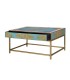 Mesa de Centro Pintada a Mano con Cajón Udaipur, abierto