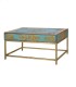 Mesa de Centro Pintada a Mano con Cajón Udaipur, lado