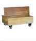 Mesa de Centro Industrial con Ruedas y 5 Cajones Verrier, detras