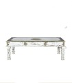 Mesa de Centro de Madera de Mango con Detalles en Bronce Leontina
