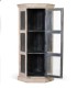 Vitrina Rinconera de Madera de Mango Natural Blanqueado Barrenechea, abierta
