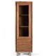 Vitrina de Madera de Acacia Maciza con Cajones y Cristal Oñate, pequeña