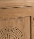Vitrina De Madera Maciza De Teca Con Puertas De Cristal Y Tallados Artesanales Zenon, detalle