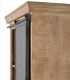 Alacena Industrial de Madera de Mango con Puerta Corredera y 4 Cajones Valdenegro, perfil