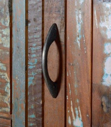 Alacena de Madera Reciclada con 3 Puertas y 1 Cajón Vikram, tirador