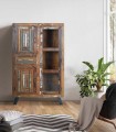 Alacena de Madera Reciclada con 3 Puertas y 1 Cajón Vikram