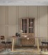 Mesa de Comedor de Madera de Mango Maciza con Patas de Metal Dorado Renzo, ambiente