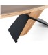 Mesa de Comedor Rectangular de Madera de Acacia Natural y Metal Industrial con Bordes Irregulares Tiberio, pie