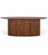 Mesa de Comedor Ovalada de Madera de Acacia Recuperada Ivar, frente