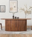 Mesa de Comedor Ovalada de Madera de Acacia Recuperada Ivar