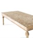 Mesa Rectangular De Madera De Mango Con Tallado Geométrico Harald, perfil