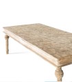 Mesa Rectangular De Madera De Mango Con Tallado Geométrico Harald