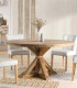 Mesa Redonda De Madera De Mango Para 10 Comensales Con Base Central En Cruz Arvid, ambiente