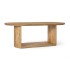 Mesa Ovalada De Madera De Mango Con Base Abierta Y Moldura Decorativa Alerek de Ambar Muebles, ovalada