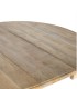 Mesa de Comedor Extensible Redonda de Madera de Mango Natural con Base Torneada Leif, tapa