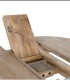 Mesa de Comedor Extensible Redonda de Madera de Mango Natural con Base Torneada Leif, detalle