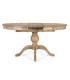 Mesa de Comedor Extensible Redonda de Madera de Mango Natural con Base Torneada Leif, frente