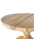 Mesa de Comedor Extensible Redonda de Madera de Mango Natural con Base Torneada Leif, lado