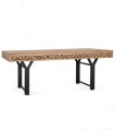 Mesa de Comedor Rectangular de Madera de Mango Fenrir