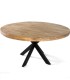 Mesa Redonda de Comedor Madera Maciza de Mango Sten