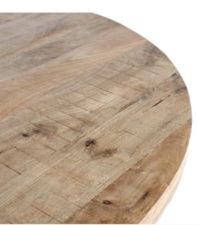 Mesa Redonda de Comedor Madera Maciza de Mango Sten, tapa