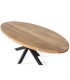 Mesa de Comedor Ovalada de Madera Maciza de Mango Sten I, arriba