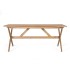Mesa de Madera de Mindi Natural Desmontable Dorian, frente