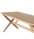 Mesa de Madera de Mindi Natural Desmontable Dorian, perfil