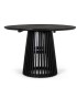 Mesa Redonda de Madera Mindi Wengué Drakon, frente