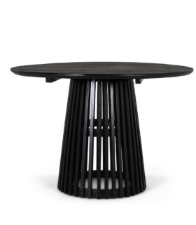 Mesa Redonda de Madera Mindi Wengué Drakon, frente