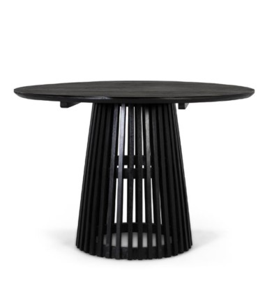 Mesa Redonda de Madera Mindi Wengué Drakon, frente