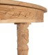 Mesa Redonda de Madera de Teca Natural Tallada Eryxion, bajo