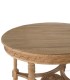 Mesa Redonda de Madera de Teca Natural Tallada Eryxion, arriba