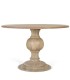 Mesa de Comedor Redonda de Madera Maciza de Mango Tallada Eirene, frente