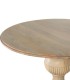 Mesa de Comedor Redonda de Madera Maciza de Mango Tallada Eirene, tapa