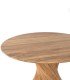 Mesa de Comedor Redonda de Madera de Acacia con Base Espiral Escultural Orion, lado