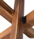 Mesa de Comedor Rectangular de Madera Maciza de Acacia Xandros, detalle patas