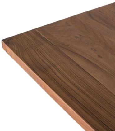 Mesa de Comedor Rectangular de Madera Maciza de Acacia Xandros, detalle tablero