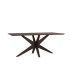 Mesa de comedor industrial de madera de mango maciza Petros, lado