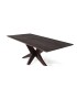 Mesa de comedor industrial de madera de mango maciza Petros, perfil
