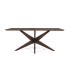 Mesa de comedor industrial de madera de mango maciza Petros