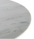 Mesa de Comedor Redonda de Mármol Claro con Base de Madera Estilo Escandinavo Moderno Atlas, detalle tapa
