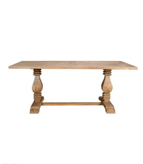 Mesa De Comedor De Madera De Mango Macizo Balam, frente
