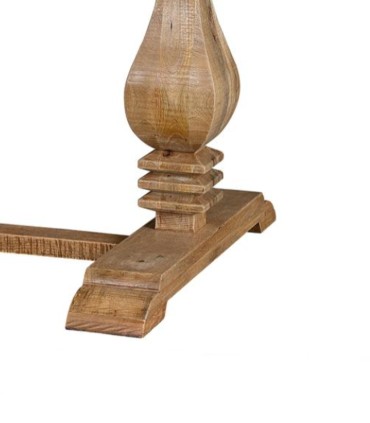 Mesa De Comedor De Madera De Mango Macizo Balam, detalle pata