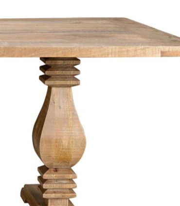 Mesa De Comedor De Madera De Mango Macizo Balam, detalle