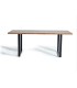 Mesa de Comedor Madera de Acacia Maciza con Patas Metálicas Ronan, frente