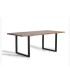 Mesa de Comedor Madera de Acacia Maciza con Patas Metálicas Ronan, lado