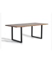 Mesa de Comedor Madera de Acacia Maciza con Patas Metálicas Ronan